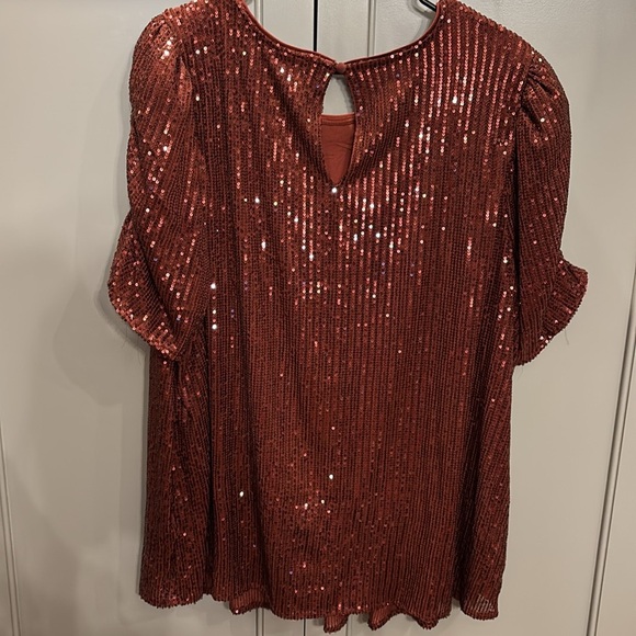 NWT torrid brown sequins blouse! - Picture 4 of 4